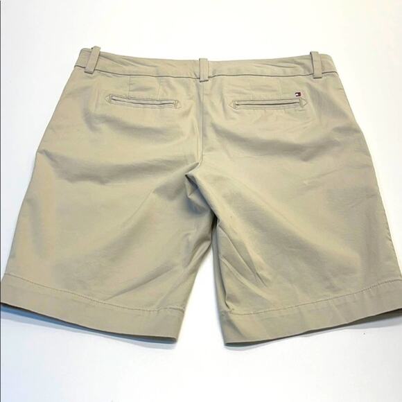 TOMMY HILFIGER Womens 6 Khaki Cotton Shorts - Picture 3 of 4